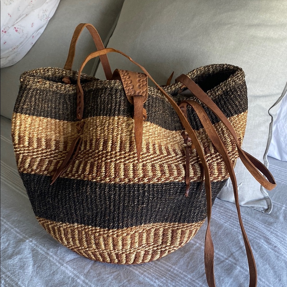 Sisal Woven Boho Hippie Tote Bag